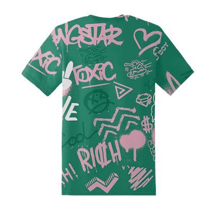 Dunk-Pink-Malachite-Medium-Soft-Low-Sail-T-Shirt-Match-Graffiti-King-3D-Doodle-Style