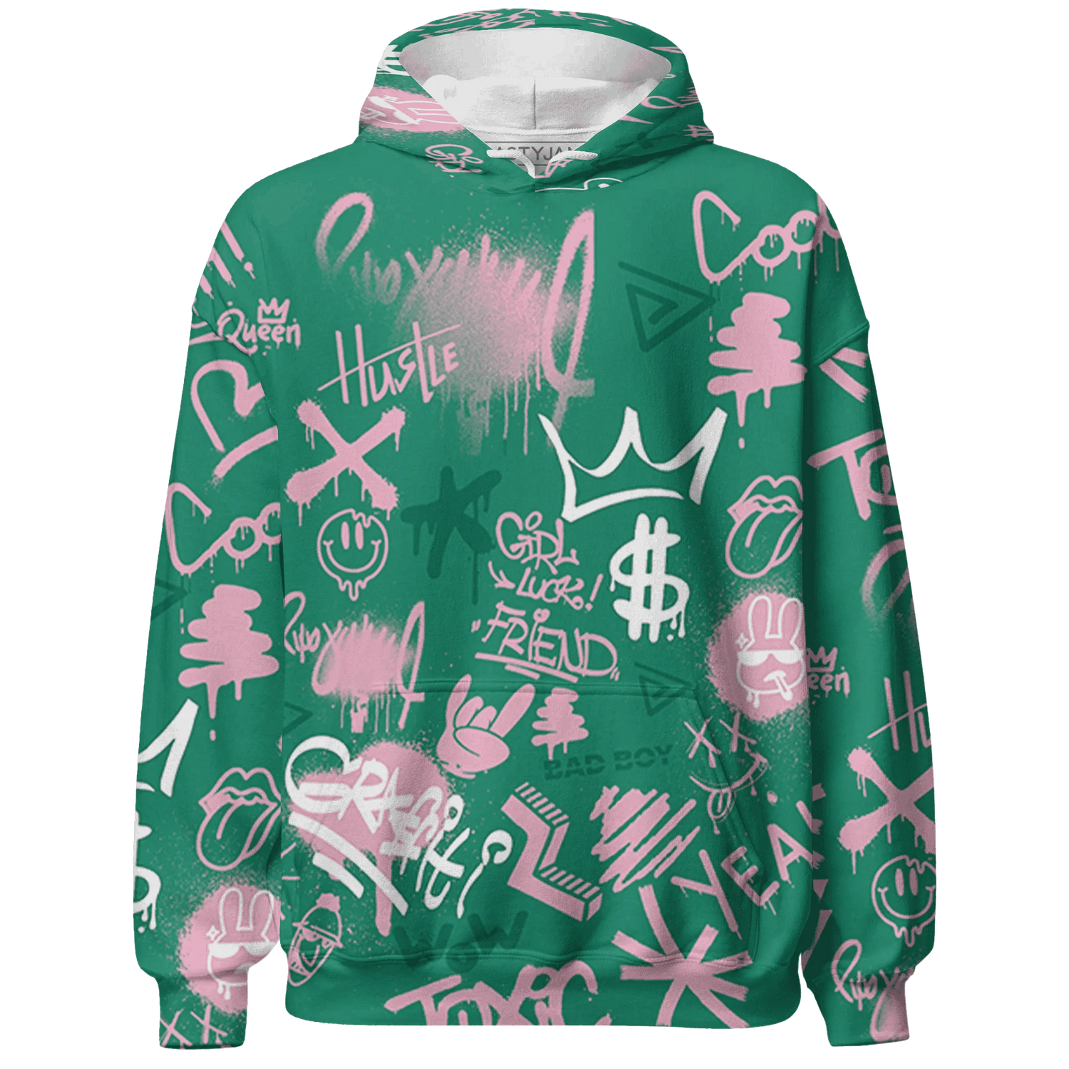 Dunk-Pink-Malachite-Medium-Soft-Low-Sail-Hoodie-Match-Graffiti-King-3D-Doodle-Style