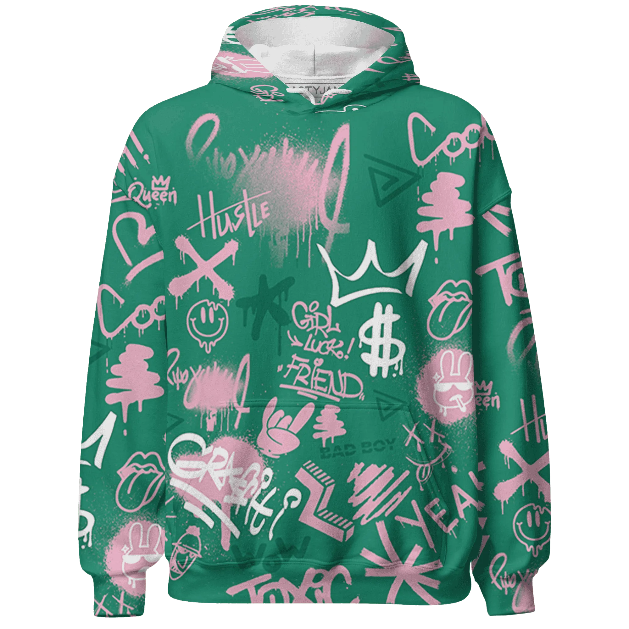 Dunk-Pink-Malachite-Medium-Soft-Low-Sail-Hoodie-Match-Graffiti-King-3D-Doodle-Style