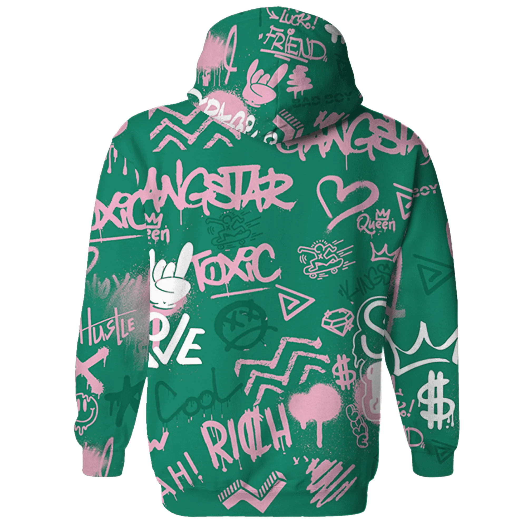 Dunk-Pink-Malachite-Medium-Soft-Low-Sail-Hoodie-Match-Graffiti-King-3D-Doodle-Style