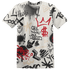 Jumman Jack University Red T Shirt Match Graffiti King 3D All-Over Print Doodle Style - NastyJamz