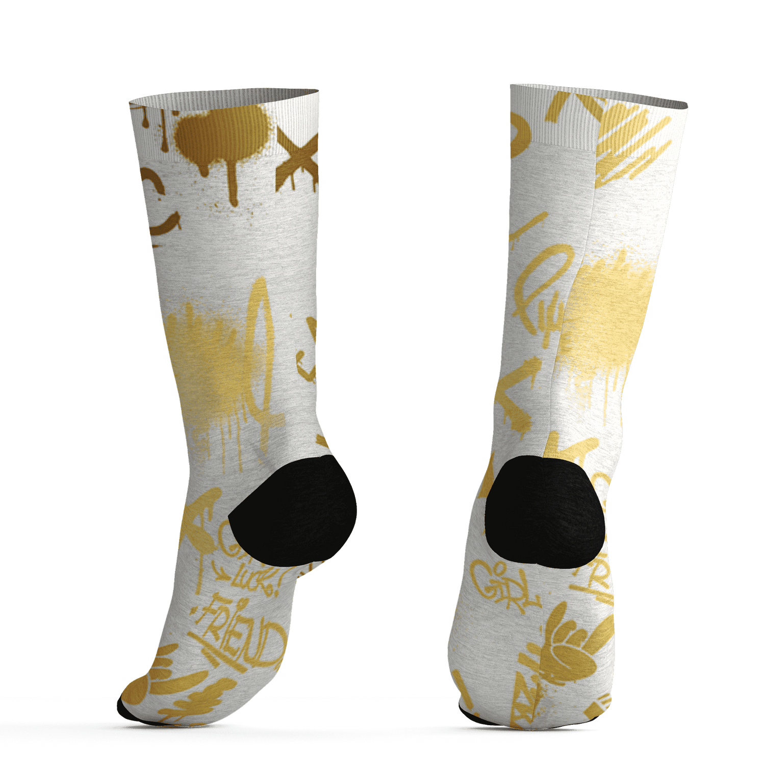Sail 4s Socks Match Graffiti King 3D All-Over Print Doodle Style - NastyJamz