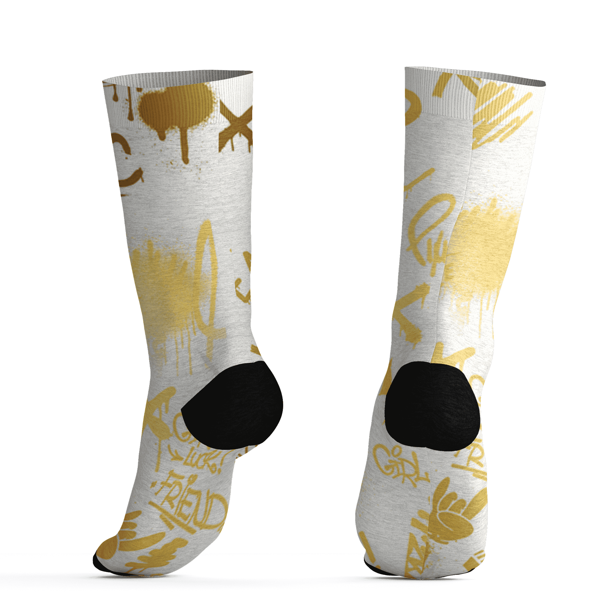 Sail 4s Socks Match Graffiti King 3D All-Over Print Doodle Style - NastyJamz