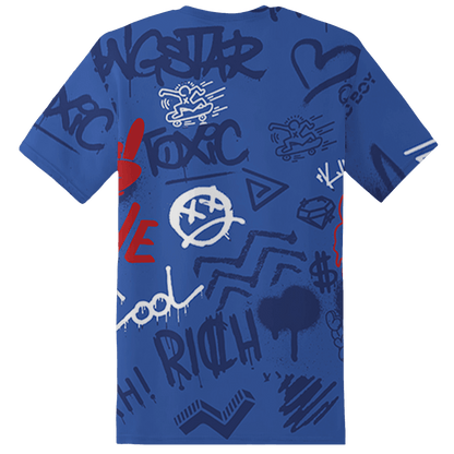 KB 4 Protro Philly T Shirt Match Graffiti King 3D All-Over Print Doodle Style - NastyJamz