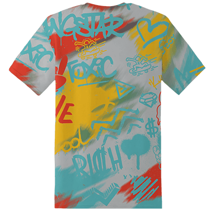 KB 8 Protro Venice Beach T Shirt Match Graffiti King 3D All-Over Print Doodle Style - NastyJamz