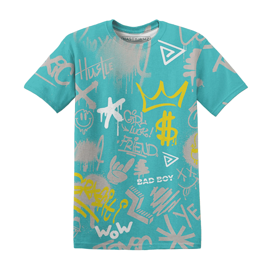 NBL-Cyan-Burst-9060-T-Shirt-Match-Graffiti-King-3D-Doodle-Style