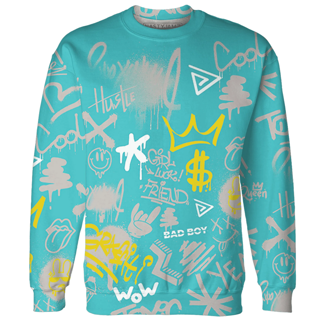 NBL-Cyan-Burst-9060-Sweatshirt-Match-Graffiti-King-3D-Doodle-Style