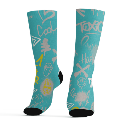 NBL-Cyan-Burst-9060-Socks-Match-Graffiti-King-3D-Doodle-Style