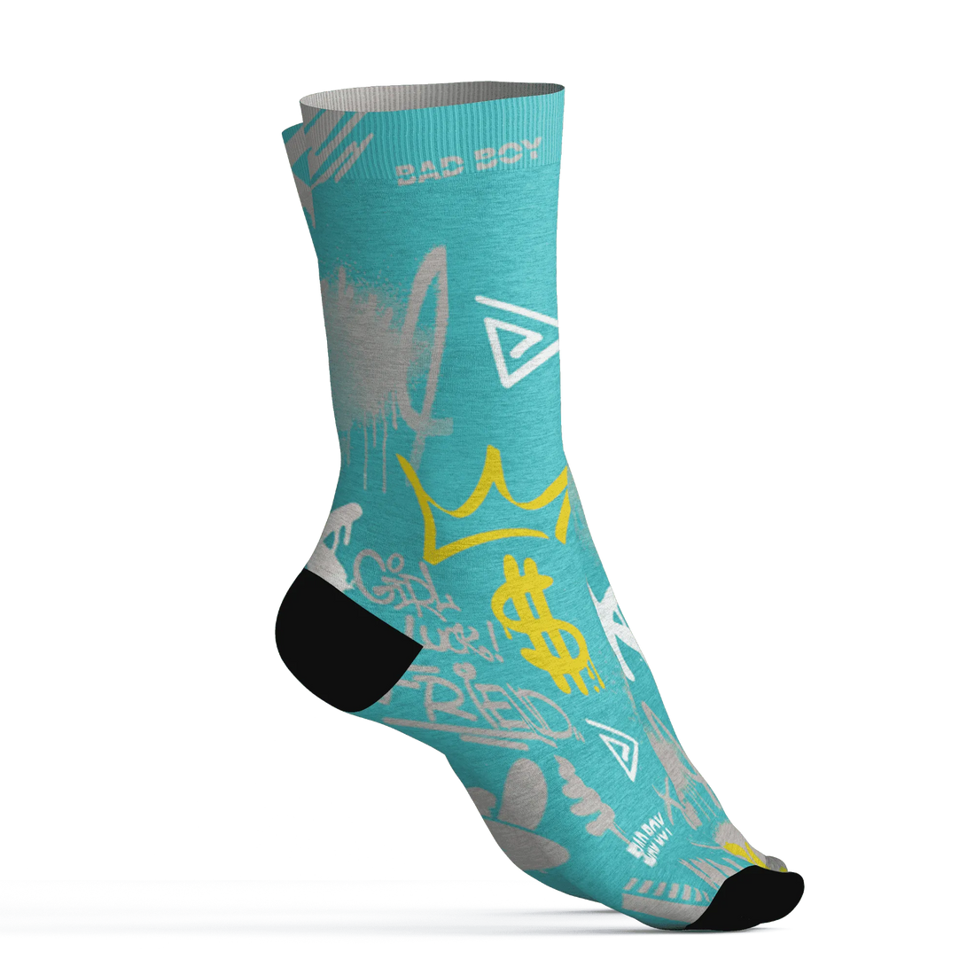 NBL-Cyan-Burst-9060-Socks-Match-Graffiti-King-3D-Doodle-Style