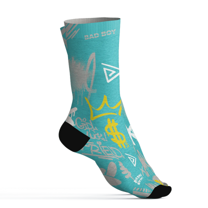 NBL-Cyan-Burst-9060-Socks-Match-Graffiti-King-3D-Doodle-Style