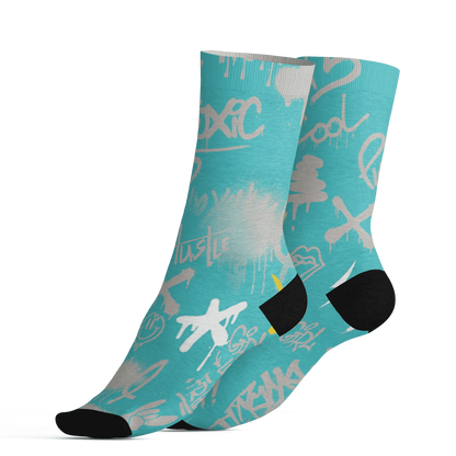 NBL-Cyan-Burst-9060-Socks-Match-Graffiti-King-3D-Doodle-Style