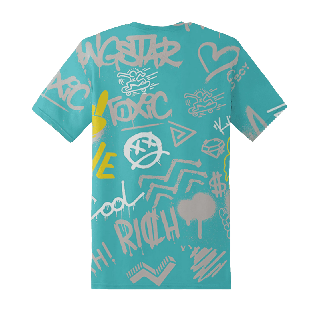NBL-Cyan-Burst-9060-T-Shirt-Match-Graffiti-King-3D-Doodle-Style