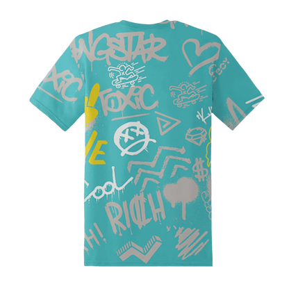NBL-Cyan-Burst-9060-T-Shirt-Match-Graffiti-King-3D-Doodle-Style