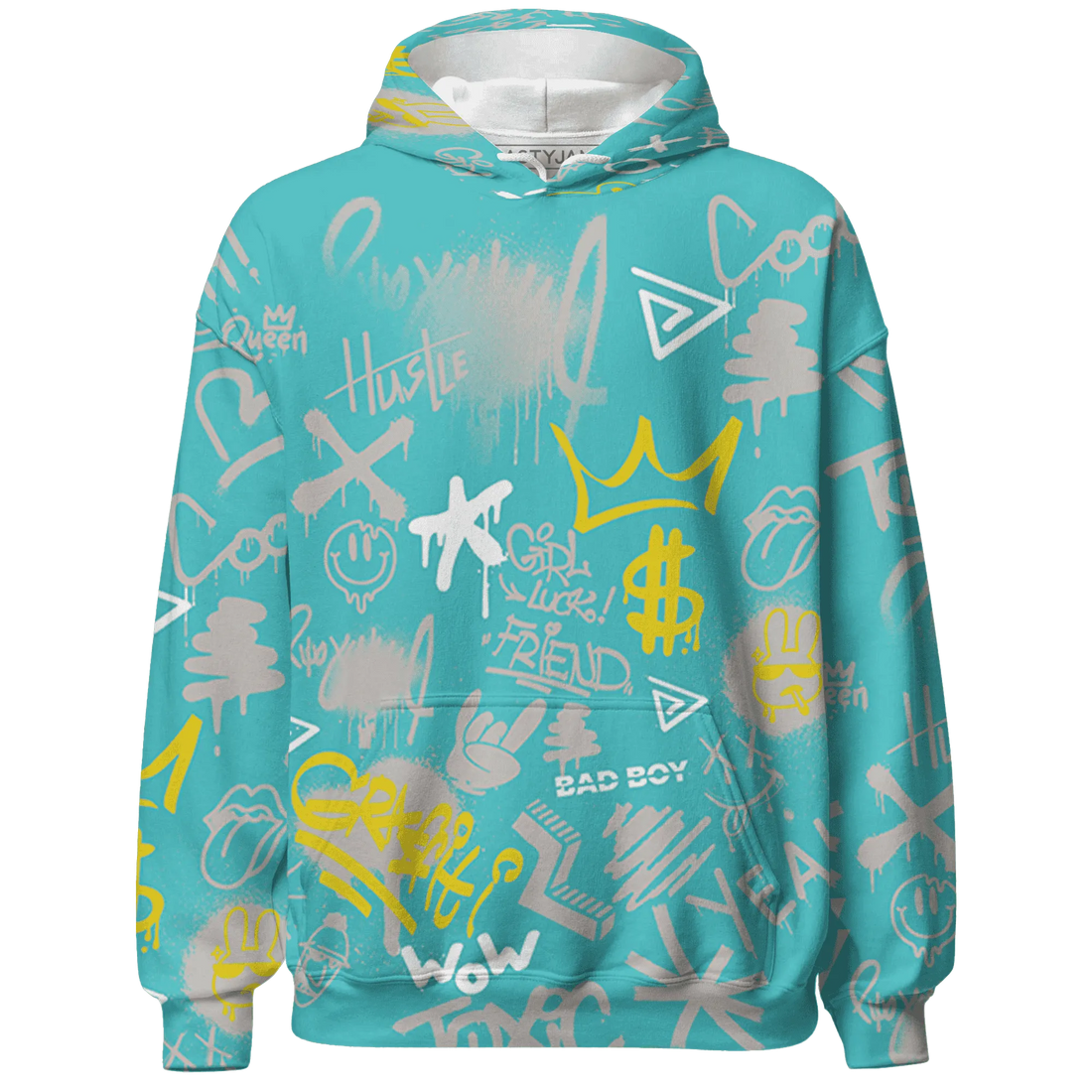 NBL-Cyan-Burst-9060-Hoodie-Match-Graffiti-King-3D-Doodle-Style