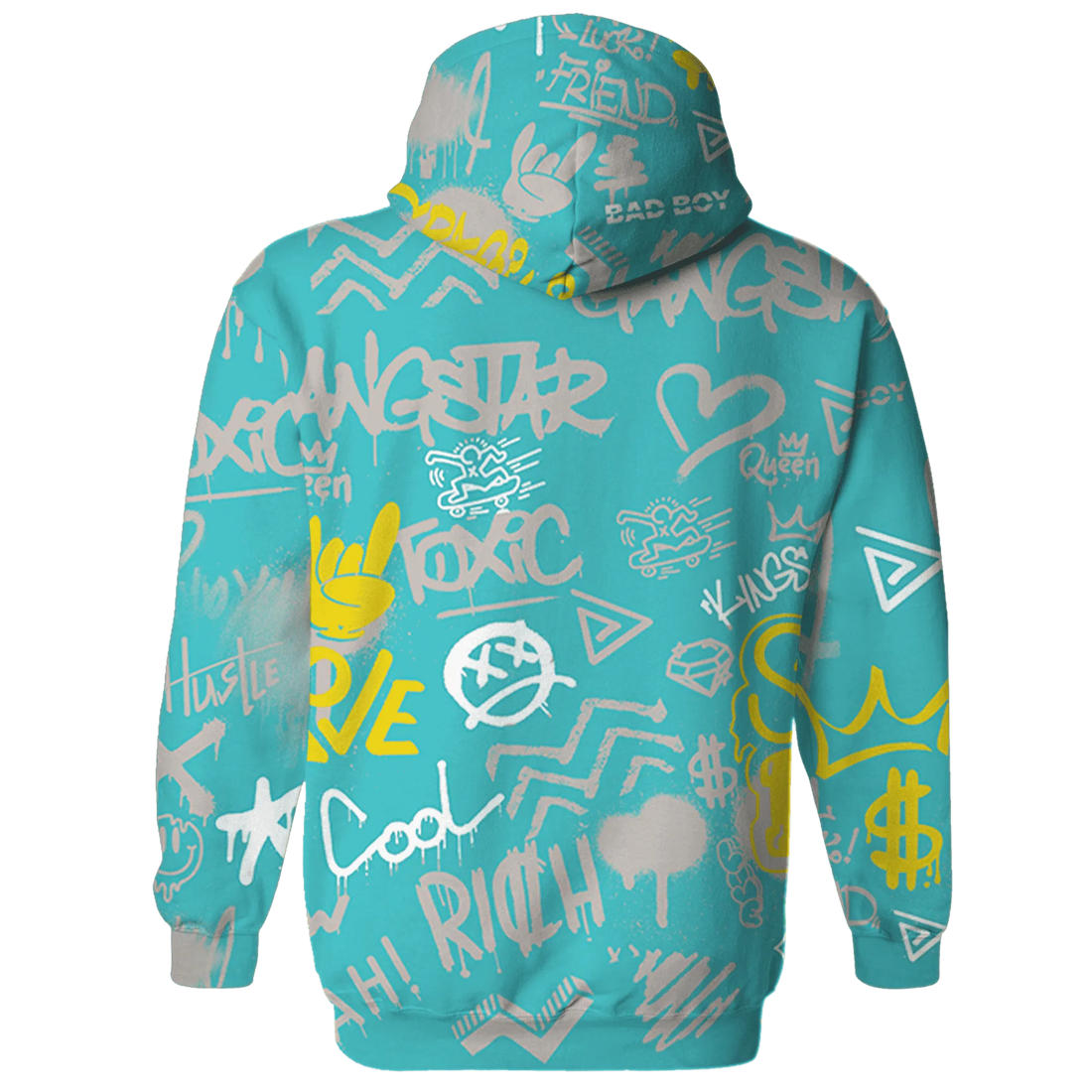 NBL-Cyan-Burst-9060-Hoodie-Match-Graffiti-King-3D-Doodle-Style