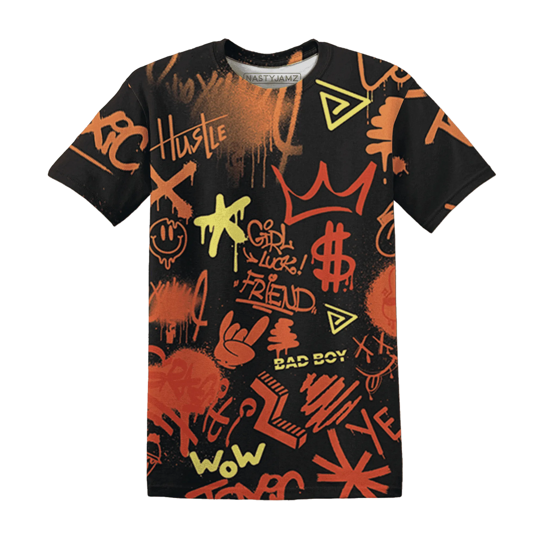 VaporMax-Crimson-Total-Orange-Plus-T-Shirt-Match-Graffiti-King-3D-Doodle-Style