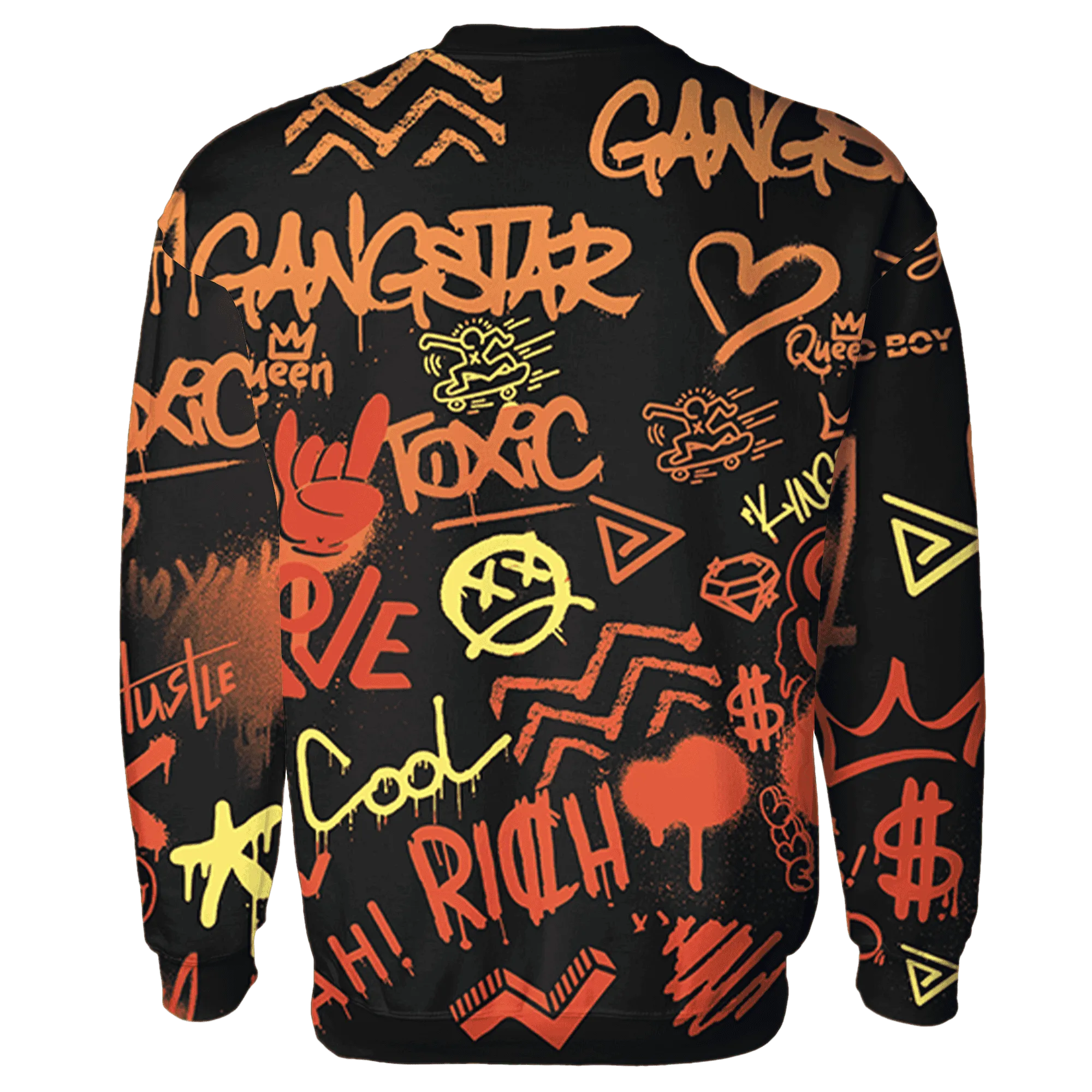 VaporMax-Crimson-Total-Orange-Plus-Sweatshirt-Match-Graffiti-King-3D-Doodle-Style