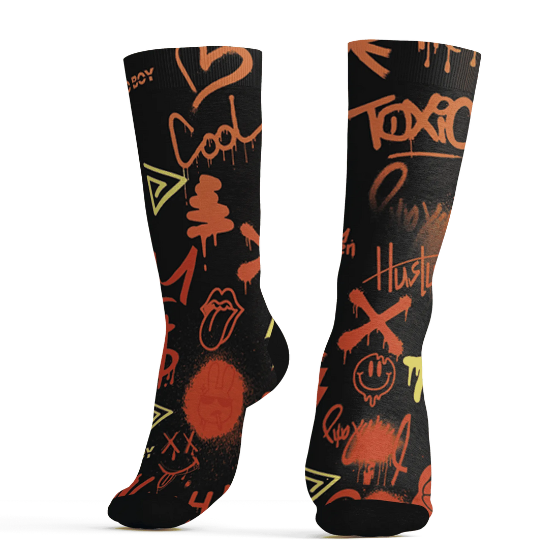VaporMax-Crimson-Total-Orange-Plus-Socks-Match-Graffiti-King-3D-Doodle-Style