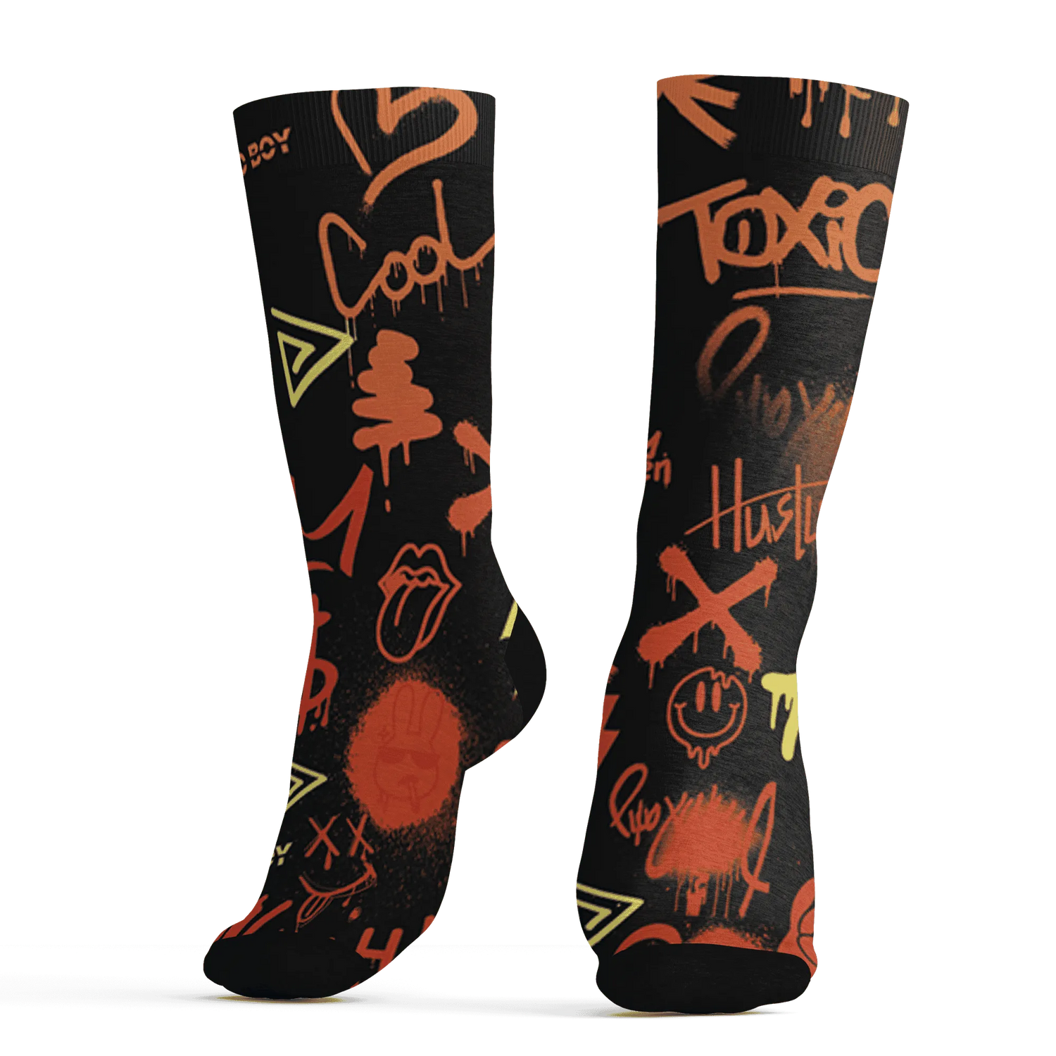 VaporMax-Crimson-Total-Orange-Plus-Socks-Match-Graffiti-King-3D-Doodle-Style