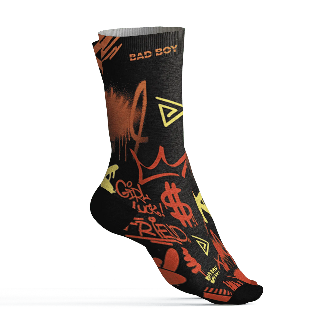 VaporMax-Crimson-Total-Orange-Plus-Socks-Match-Graffiti-King-3D-Doodle-Style