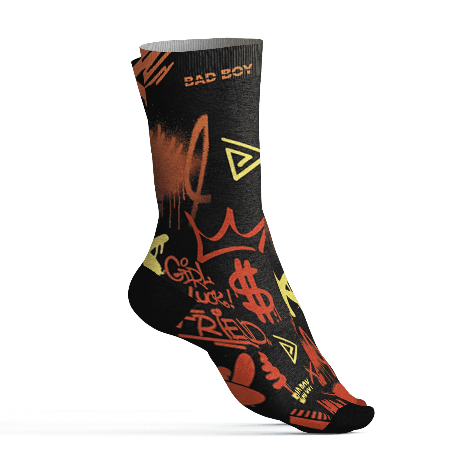 VaporMax-Crimson-Total-Orange-Plus-Socks-Match-Graffiti-King-3D-Doodle-Style