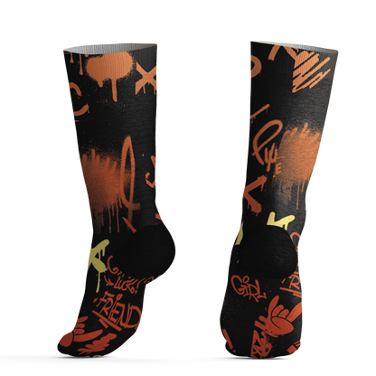 VaporMax-Crimson-Total-Orange-Plus-Socks-Match-Graffiti-King-3D-Doodle-Style