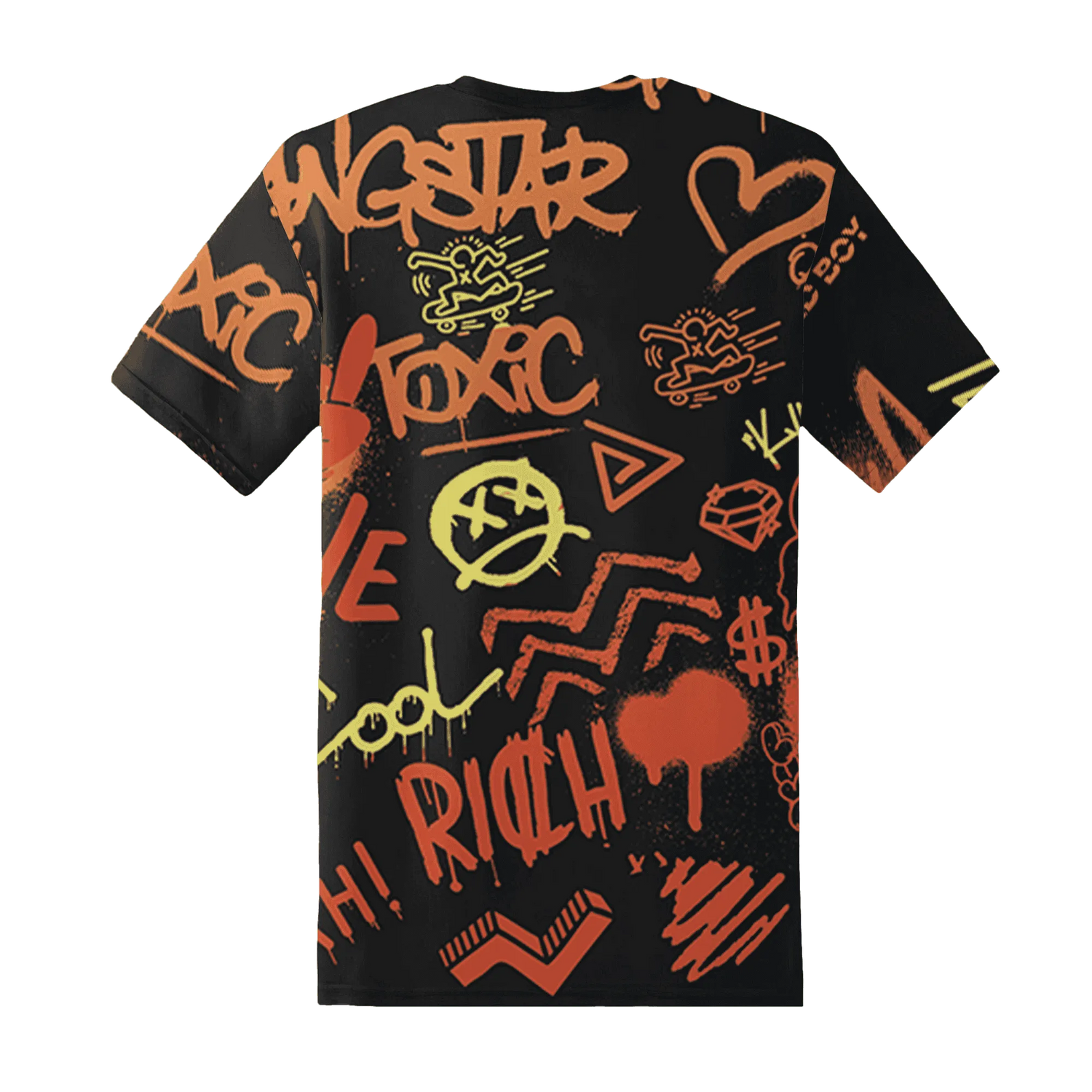 VaporMax-Crimson-Total-Orange-Plus-T-Shirt-Match-Graffiti-King-3D-Doodle-Style