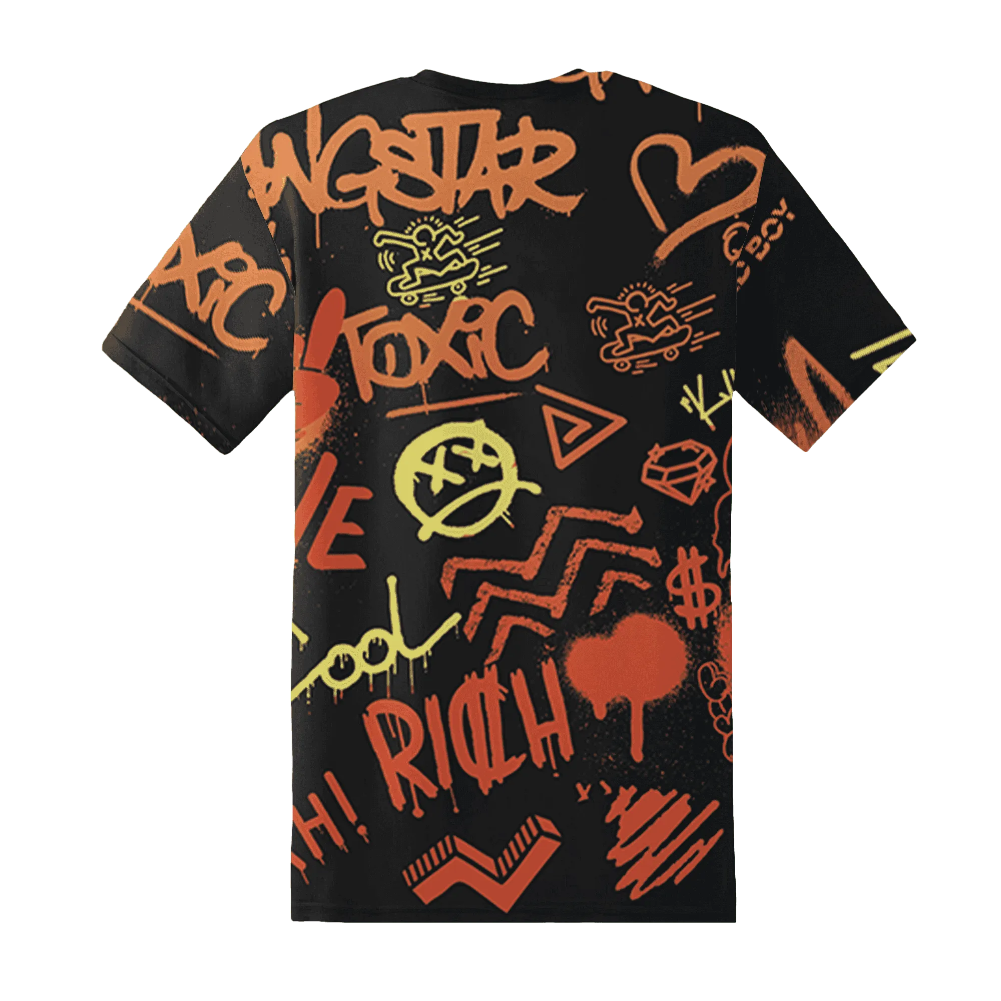 VaporMax-Crimson-Total-Orange-Plus-T-Shirt-Match-Graffiti-King-3D-Doodle-Style