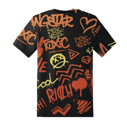 VaporMax-Crimson-Total-Orange-Plus-T-Shirt-Match-Graffiti-King-3D-Doodle-Style