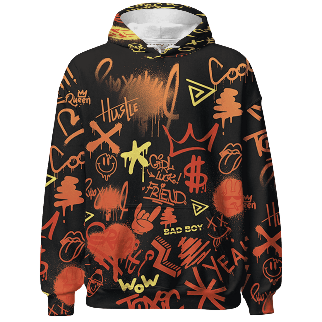 VaporMax-Crimson-Total-Orange-Plus-Hoodie-Match-Graffiti-King-3D-Doodle-Style