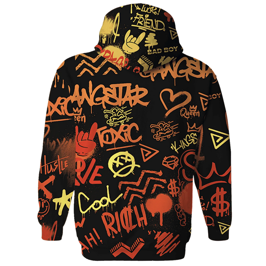 VaporMax-Crimson-Total-Orange-Plus-Hoodie-Match-Graffiti-King-3D-Doodle-Style