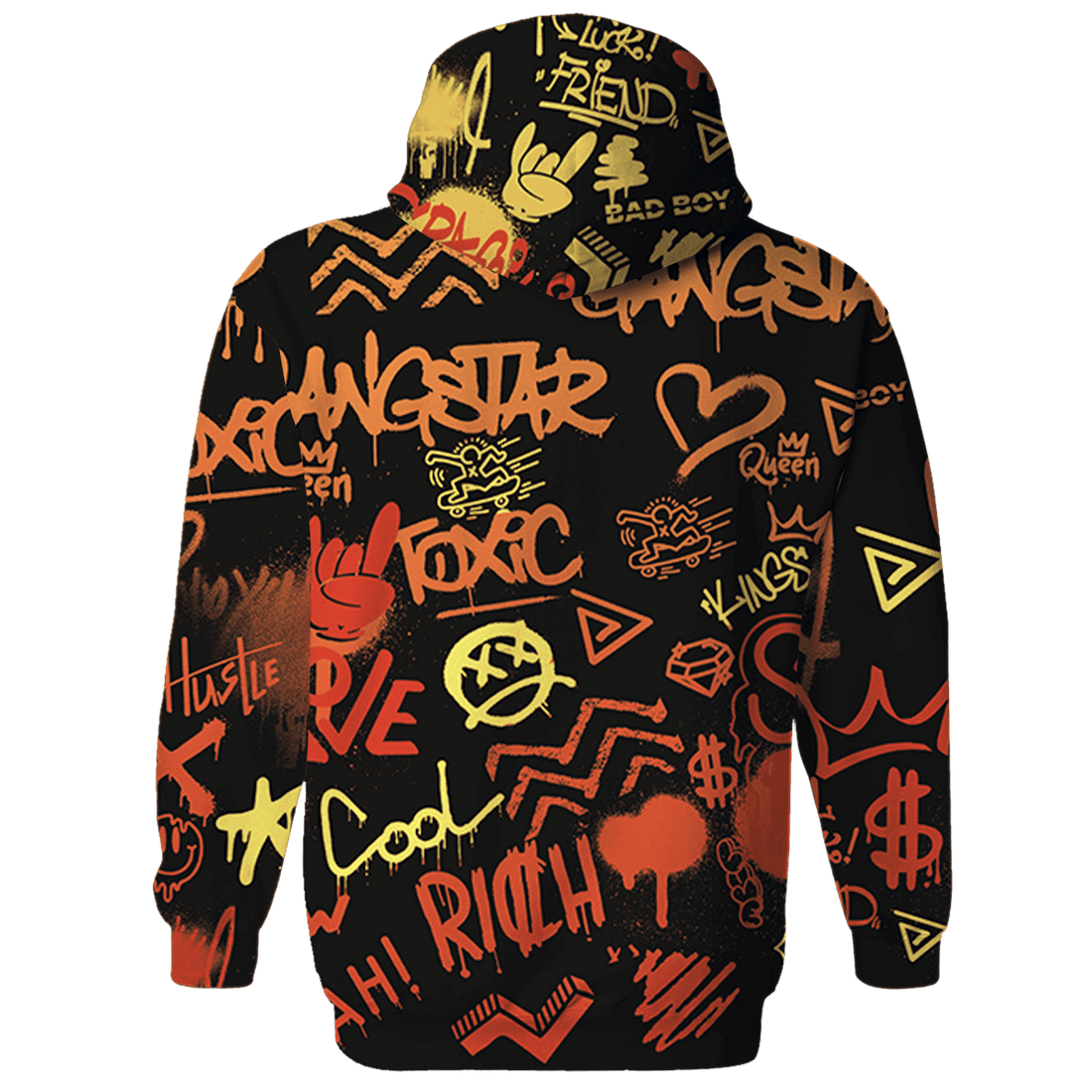 VaporMax-Crimson-Total-Orange-Plus-Hoodie-Match-Graffiti-King-3D-Doodle-Style