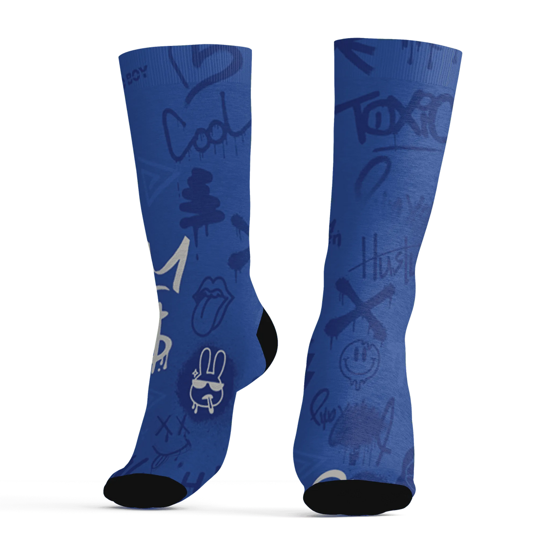 VaporMax-Game-Royal-Blue-Socks-Match-Graffiti-King-3D-Doodle-Style