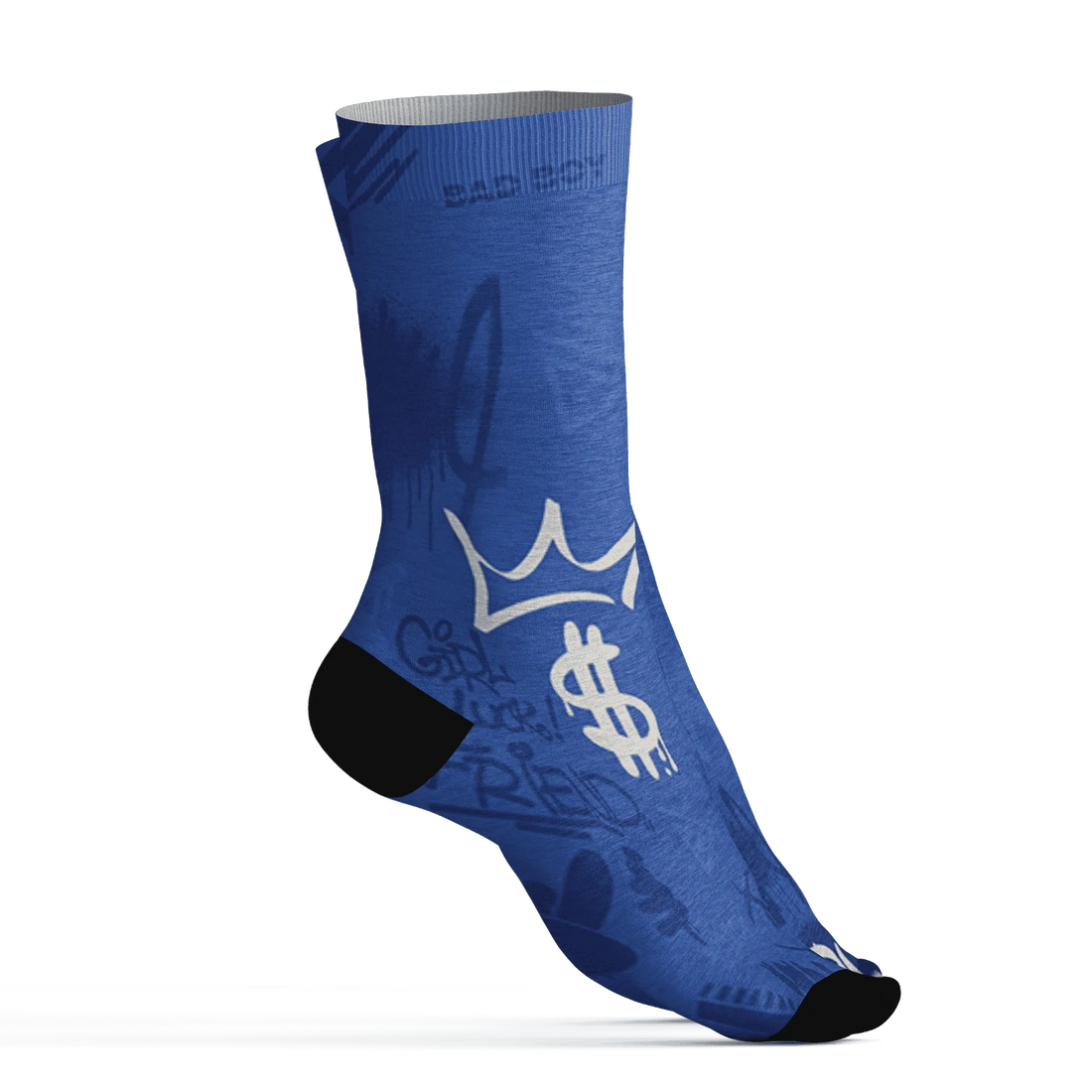 VaporMax-Game-Royal-Blue-Socks-Match-Graffiti-King-3D-Doodle-Style