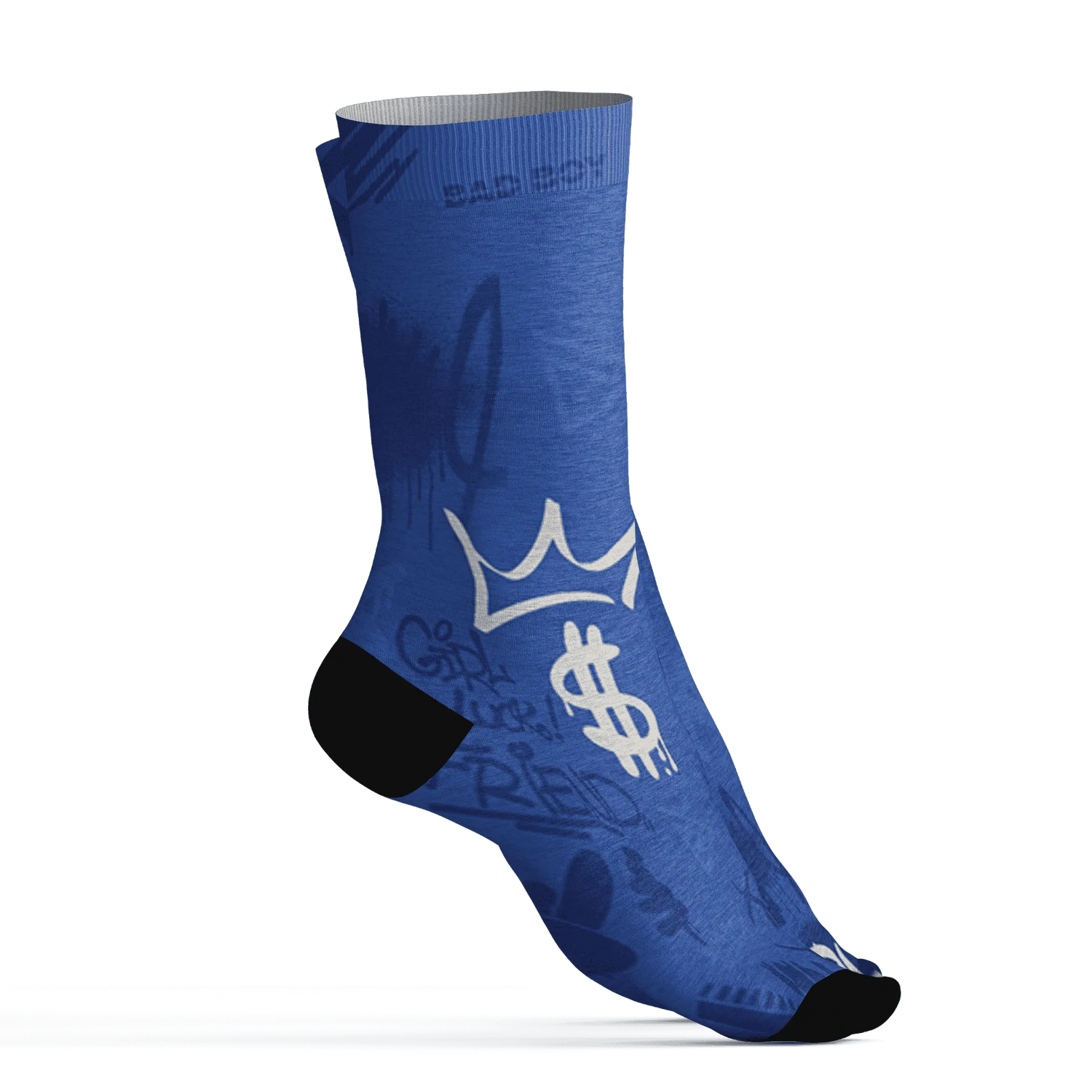 VaporMax-Game-Royal-Blue-Socks-Match-Graffiti-King-3D-Doodle-Style