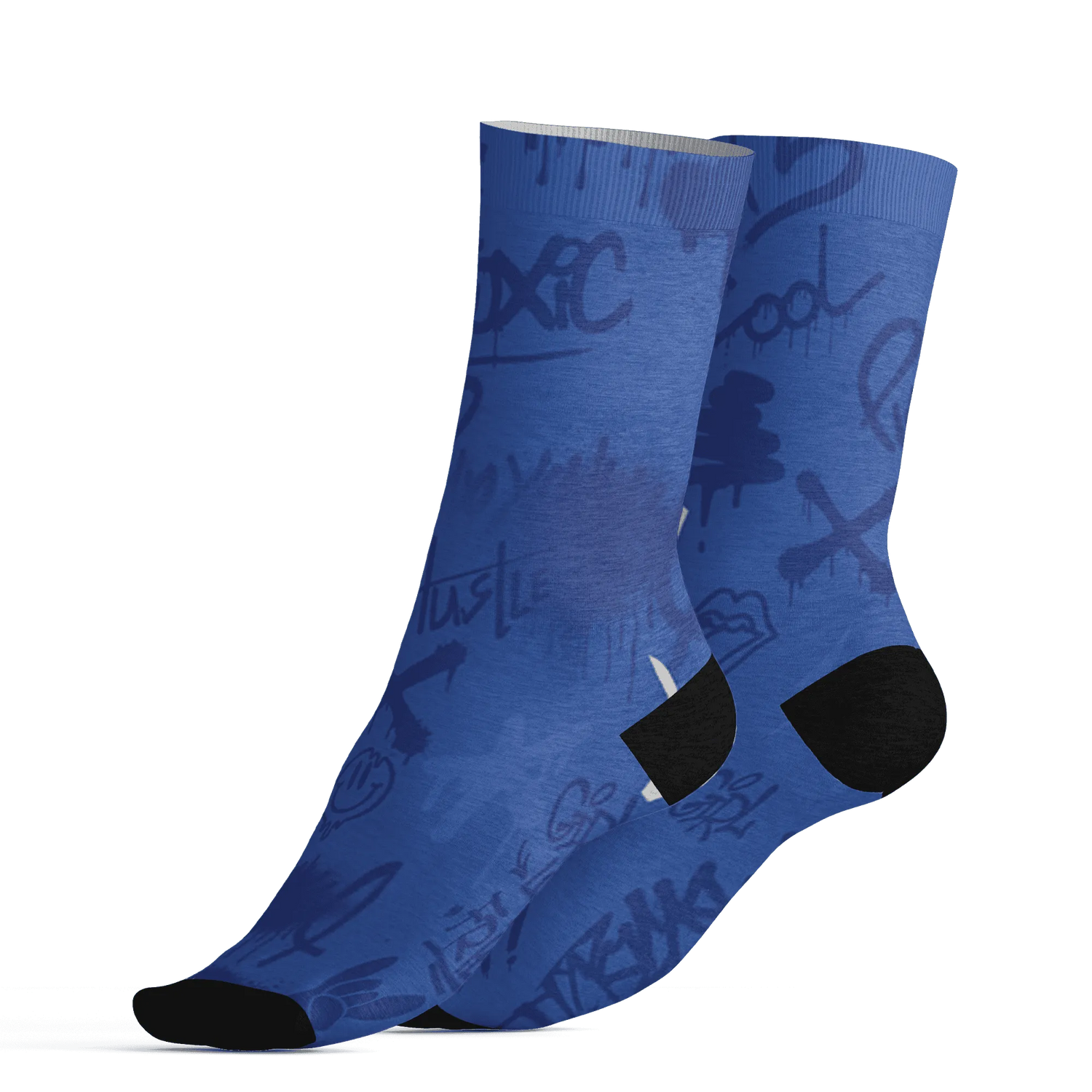 VaporMax-Game-Royal-Blue-Socks-Match-Graffiti-King-3D-Doodle-Style