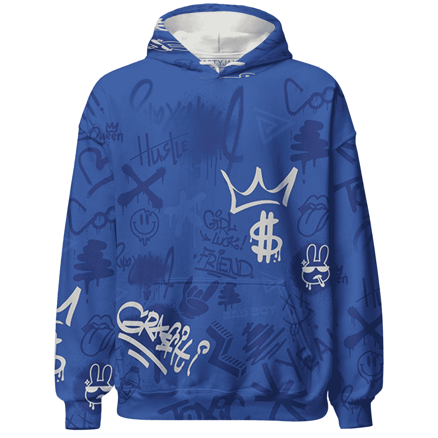 VaporMax-Game-Royal-Blue-Hoodie-Match-Graffiti-King-3D-Doodle-Style