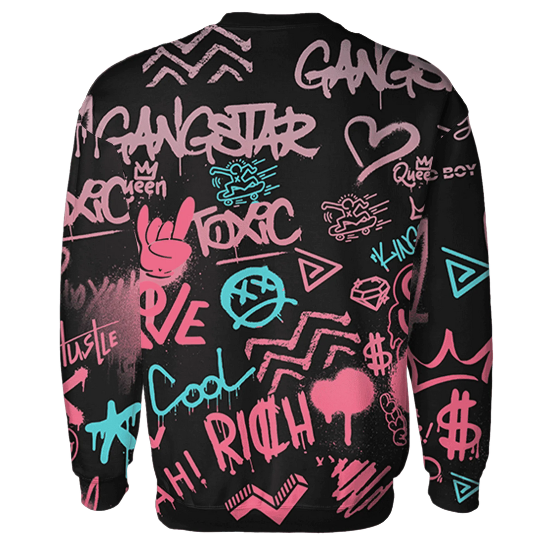 VaporMax-Plus-South-Beach-Sweatshirt-Match-Graffiti-King-3D-Doodle-Style