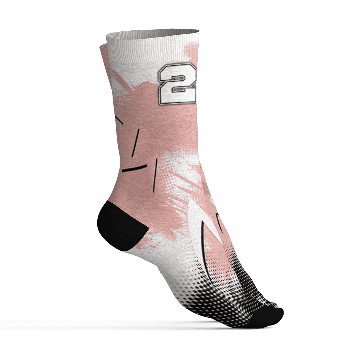 Low Legend Pink 11s Socks Match Graffiti Wallpapers 23 3D All-Over Print - NastyJamz