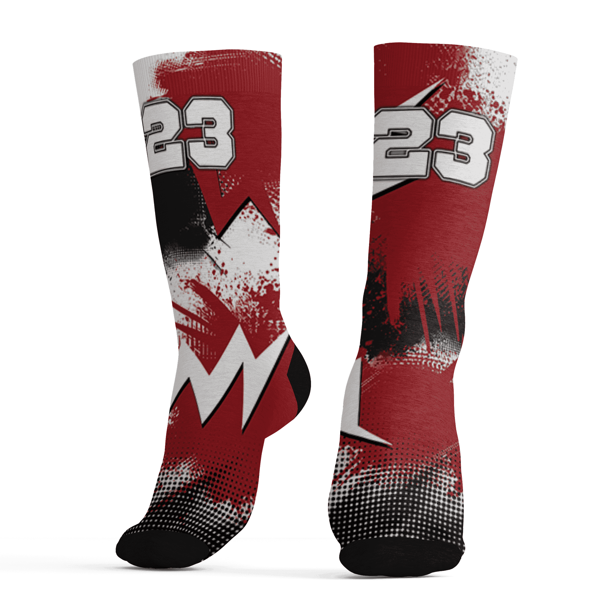 Retro Red Taxi 12s Socks Match Graffiti Wallpapers 23 3D All-Over Print - NastyJamz