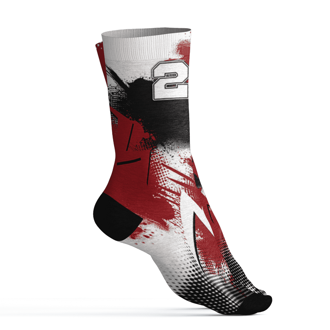 Retro Red Taxi 12s Socks Match Graffiti Wallpapers 23 3D All-Over Print - NastyJamz