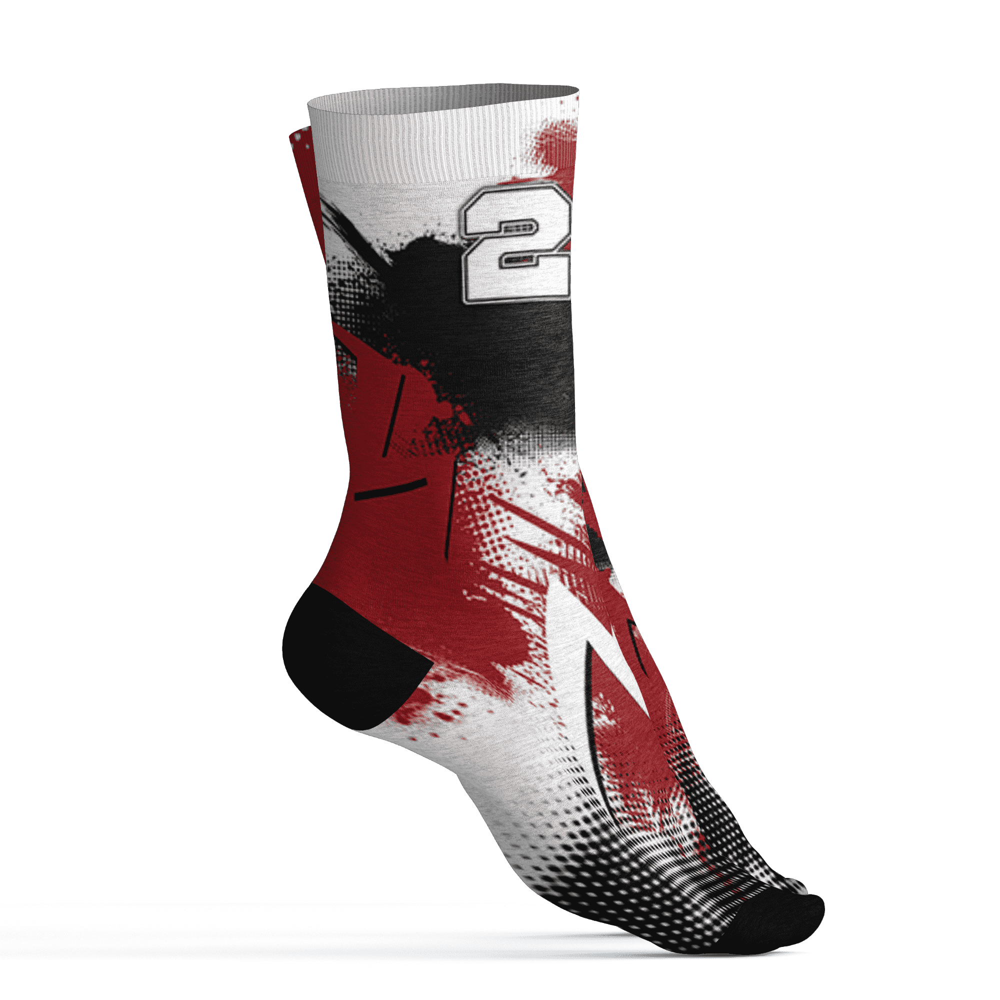 Retro Red Taxi 12s Socks Match Graffiti Wallpapers 23 3D All-Over Print - NastyJamz