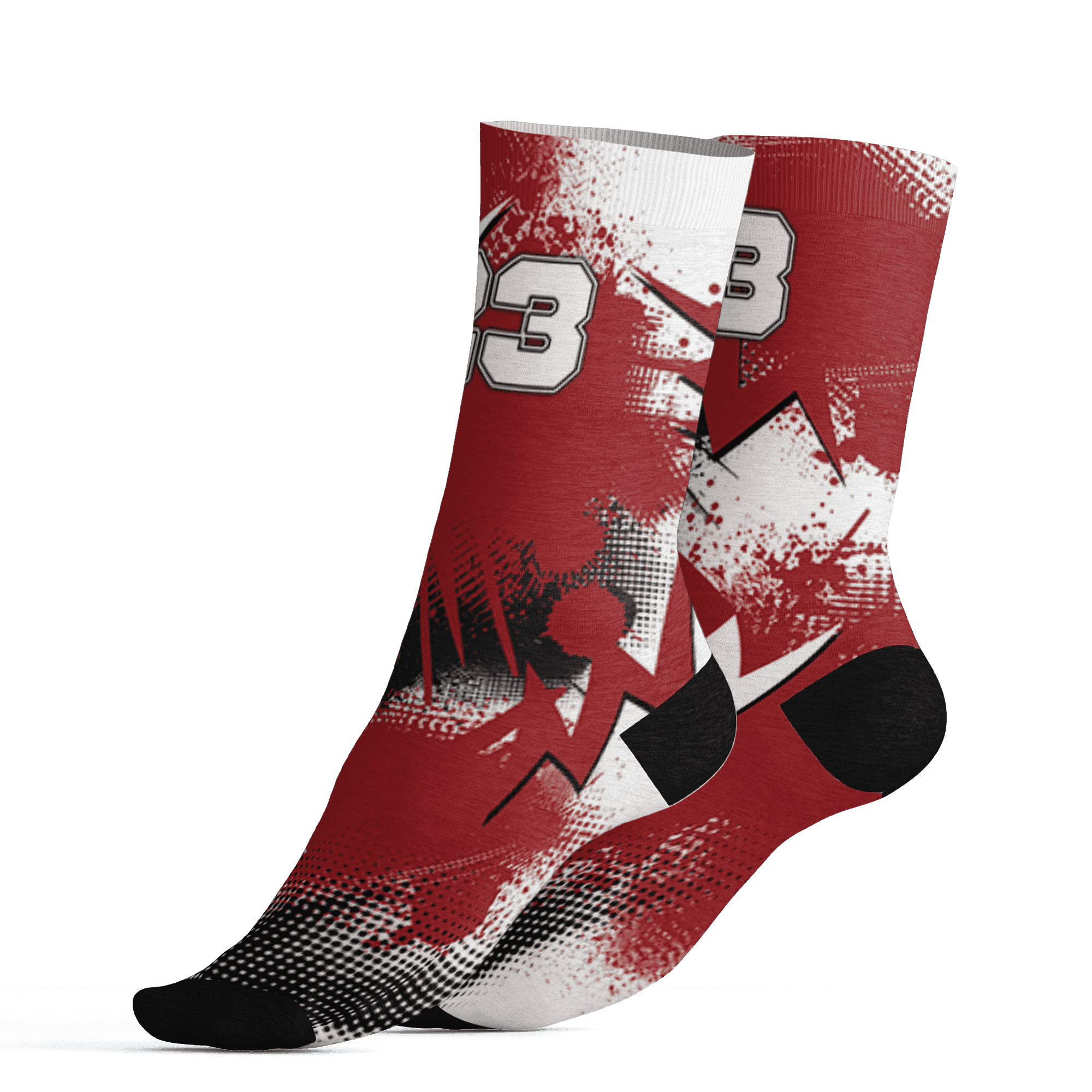 Retro Red Taxi 12s Socks Match Graffiti Wallpapers 23 3D All-Over Print - NastyJamz