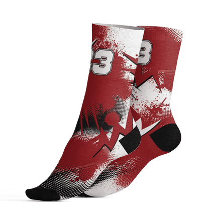 Retro Red Taxi 12s Socks Match Graffiti Wallpapers 23 3D All-Over Print - NastyJamz