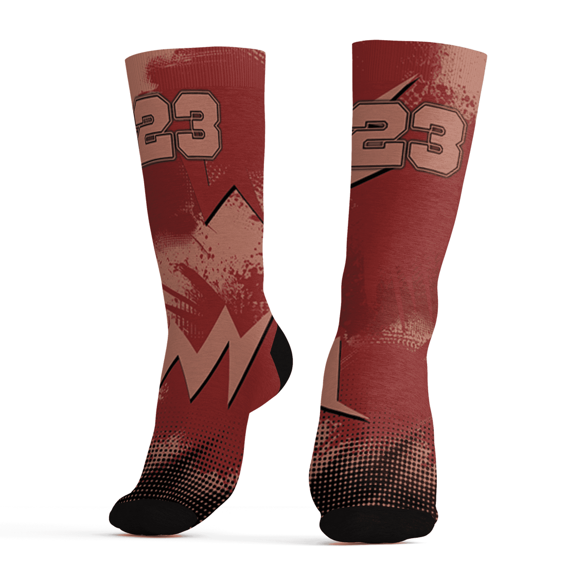 Dune Red 13s Socks Match Graffiti Wallpapers 23 3D All-Over Print - NastyJamz