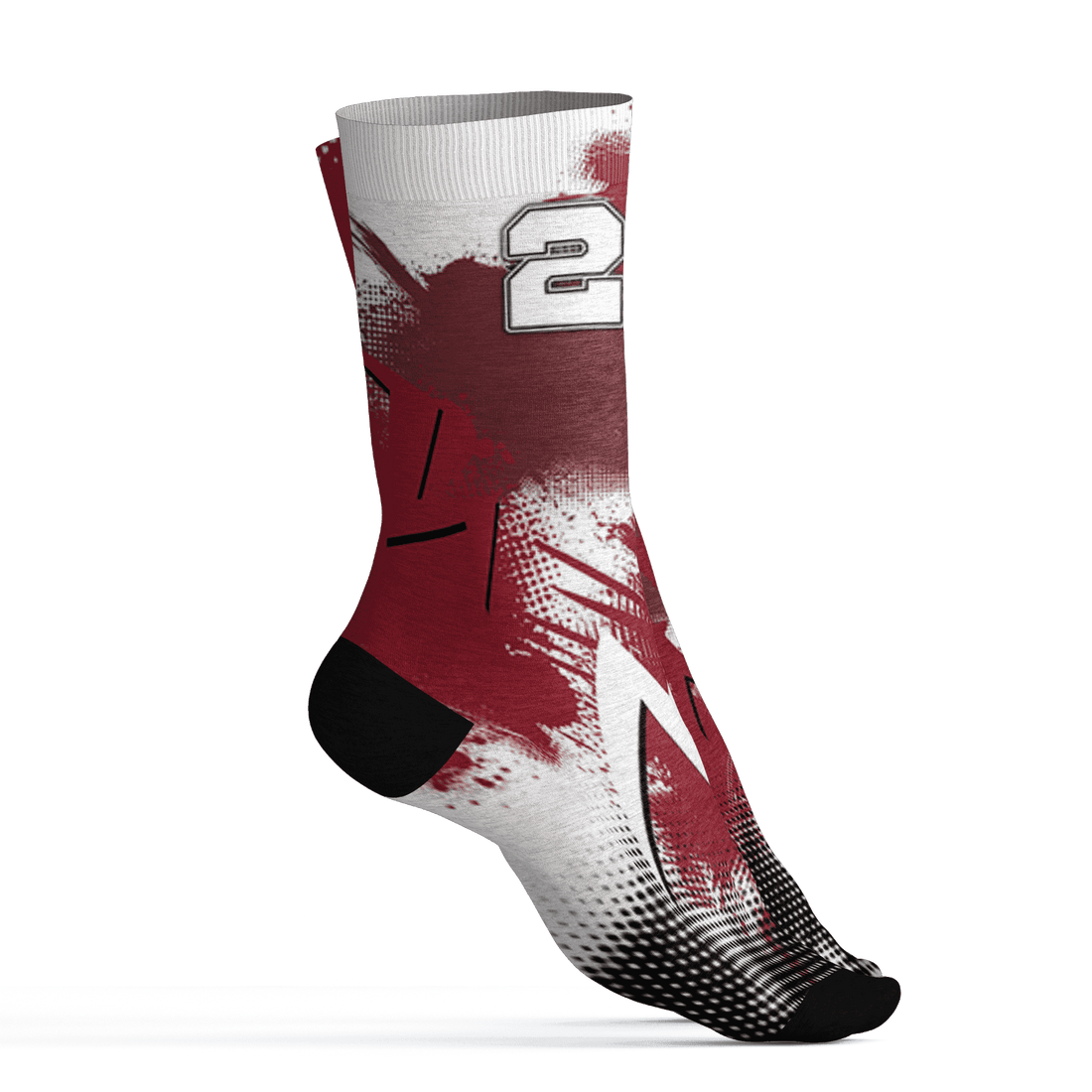 High 85 Metallic Burgundy 1s Socks Match Graffiti Wallpapers 23 3D All-Over Print - NastyJamz