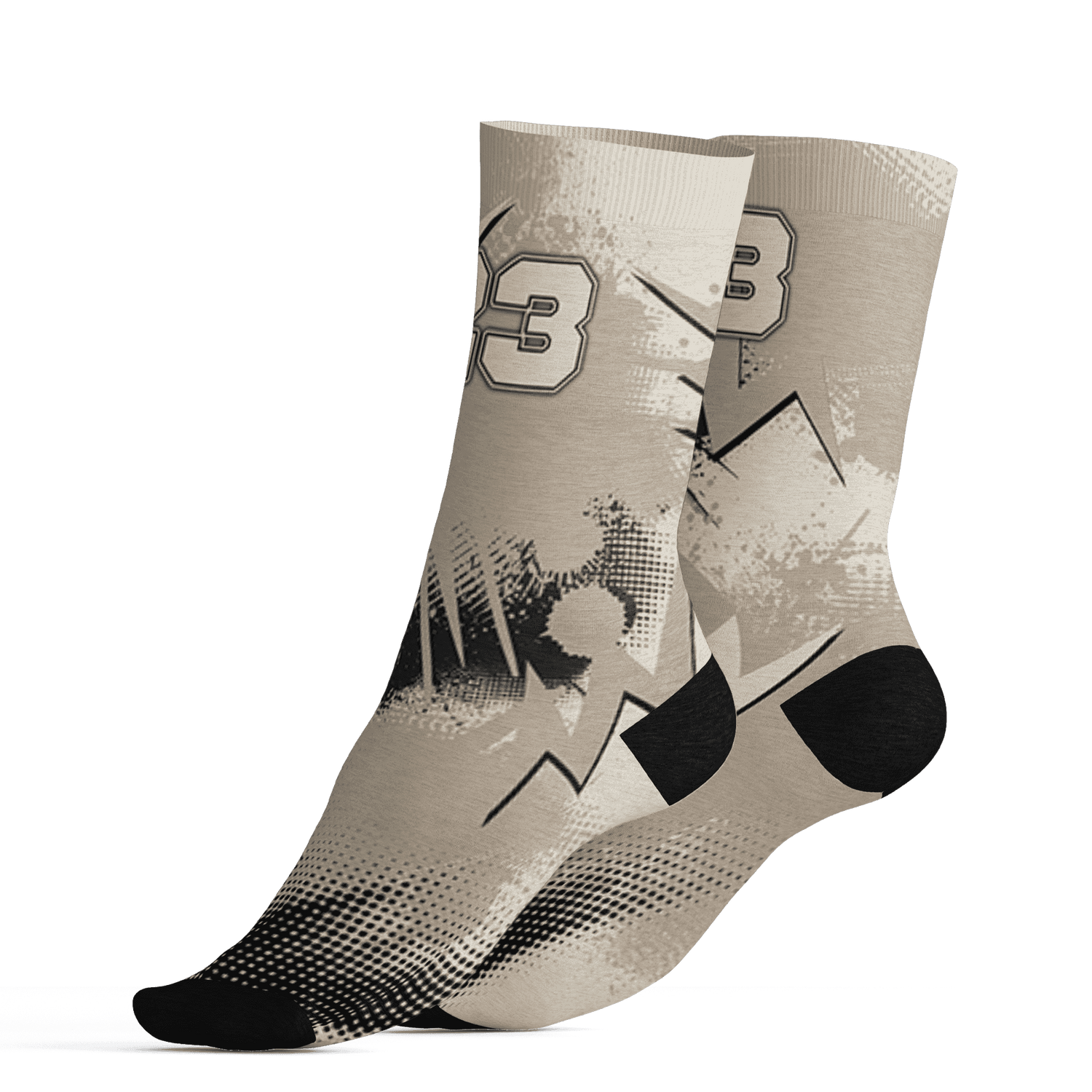 Latte 1s Socks Match Graffiti Wallpapers 23 3D All-Over Print - NastyJamz