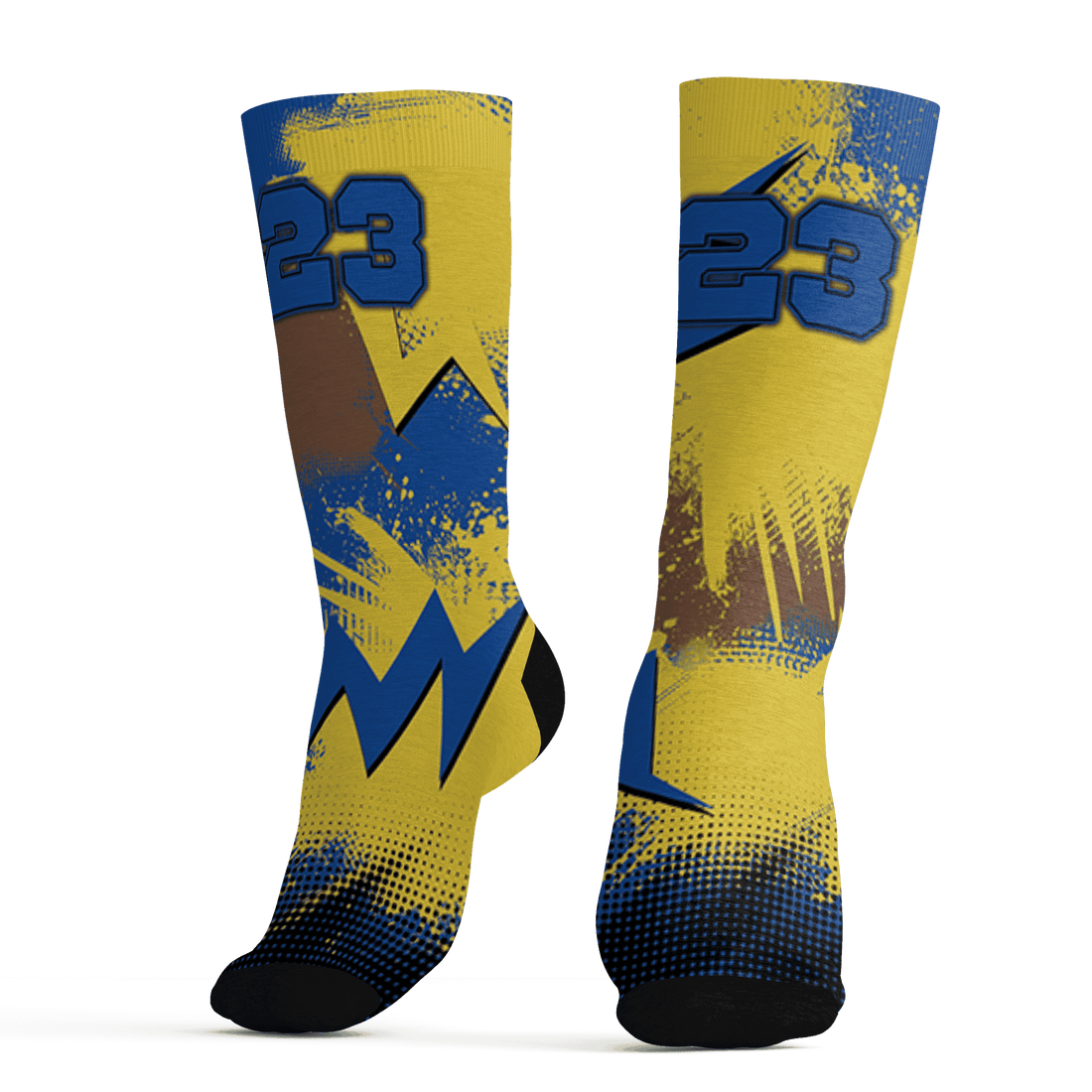 Low OG Canary TVSC 1s Socks Match Graffiti Wallpapers 23 3D All-Over Print - NastyJamz