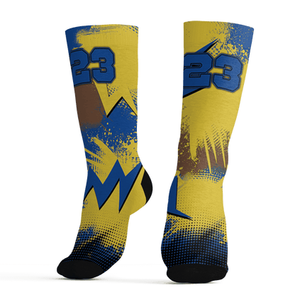 Low OG Canary TVSC 1s Socks Match Graffiti Wallpapers 23 3D All-Over Print - NastyJamz
