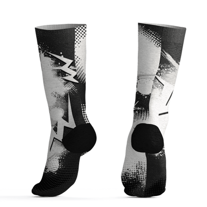 Quaiii 54 3s Socks Match Graffiti Wallpapers 23 3D All-Over Print - NastyJamz